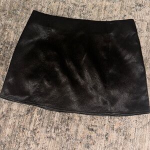 BNWT Black satin mini skirt